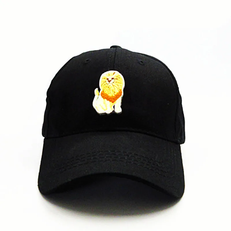 

2021 хлопковая бейсболка с вышивкой в виде льва, регулируемая бейсболка в стиле хип-хоп для мужчин и женщин, 288