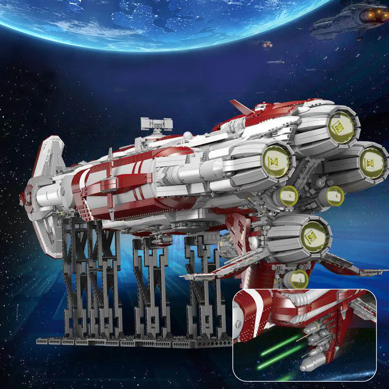 Игрушки со звездами 05079 строительные блоки: эскорт-круизер MOC Зенит в старинной