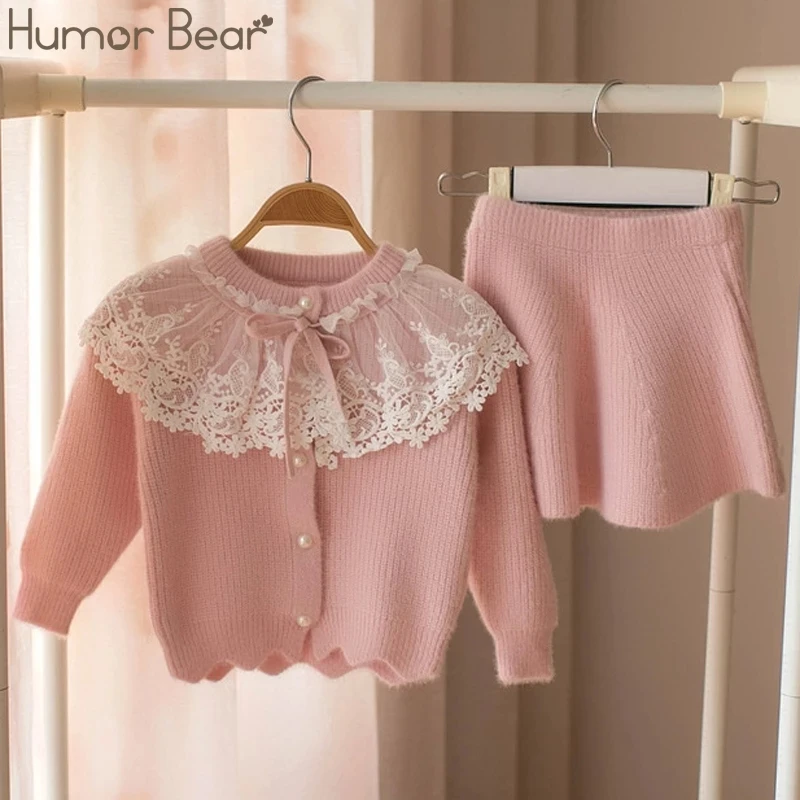 Осенне зимний детский комплект свитера Humor Bear однотонный длинный свитер с