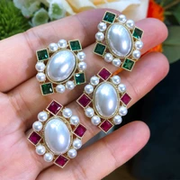 missvikki %d1%81%d0%b5%d1%80%d1%8c%d0%b3%d0%b8 2021 %d1%82%d1%80%d0%b5%d0%bd%d0%b4 square full pearls earrings for women girl daily fashion gift bridal wedding trendy shiny jewelry