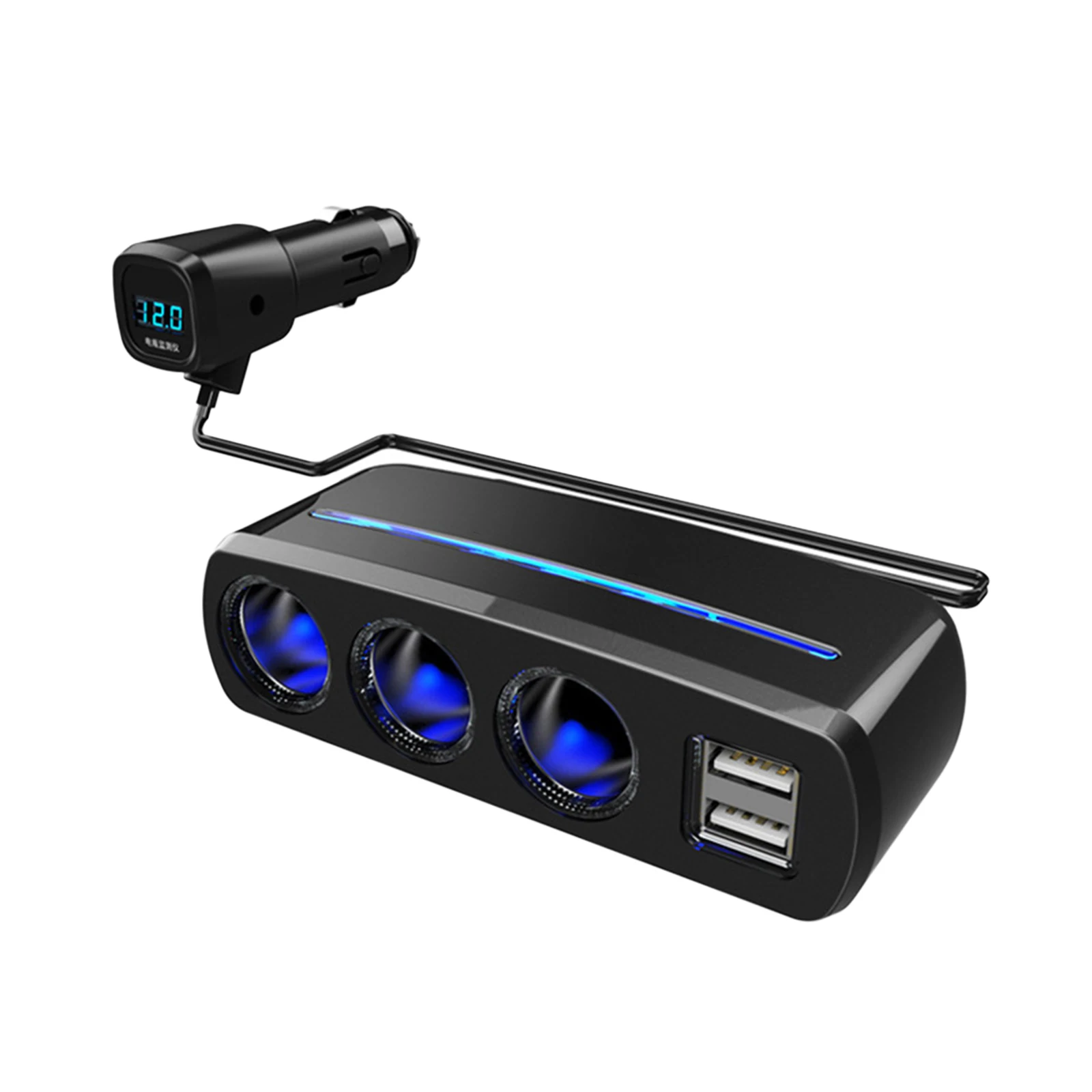

2021 New Multi-Function Quick Charge 3.1A Dual USB Port Car Charger 80W High Power Splitter 2 Socket For Car 12V-24V