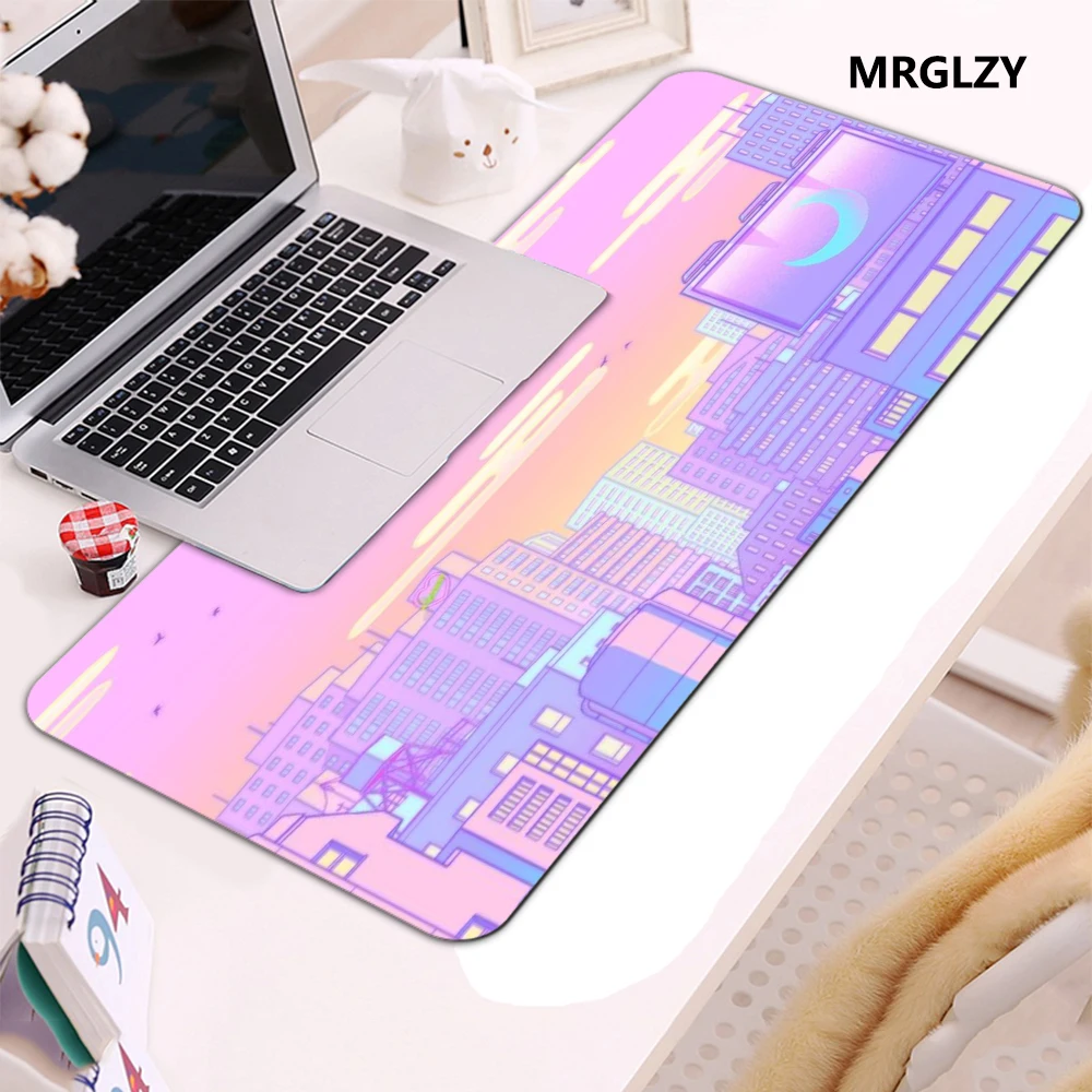 

Anime Moon Notebook Large Mouse Pad PC Computer Mat Free Shipping Keyboards Mat Pink Large Mouse Pad Gaming Accessories