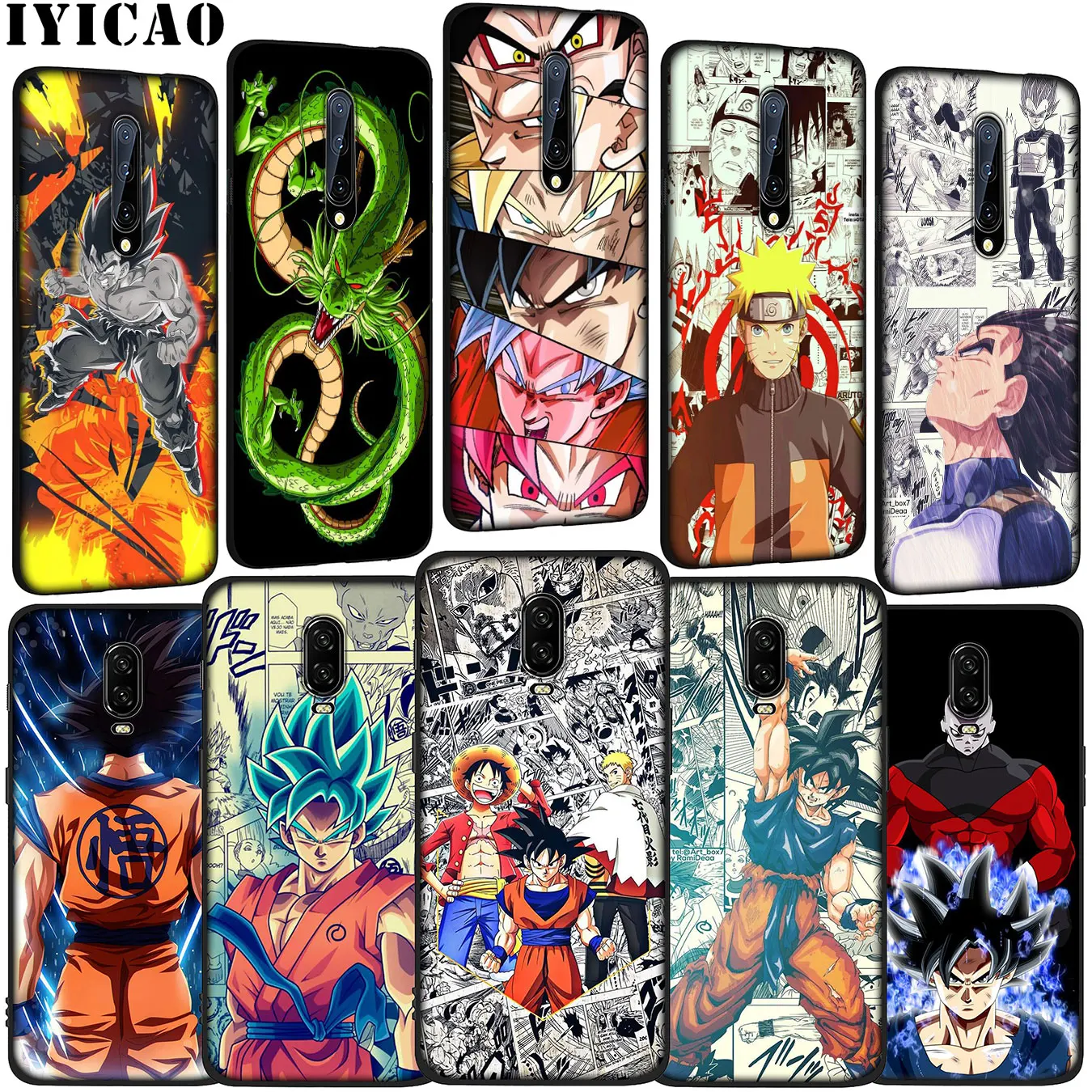 IYICAO аниме DRAGON BALL Z DBZ Goku Мягкий Силиконовый ТПУ Черный чехол для телефона OnePlus 7T 7 Pro