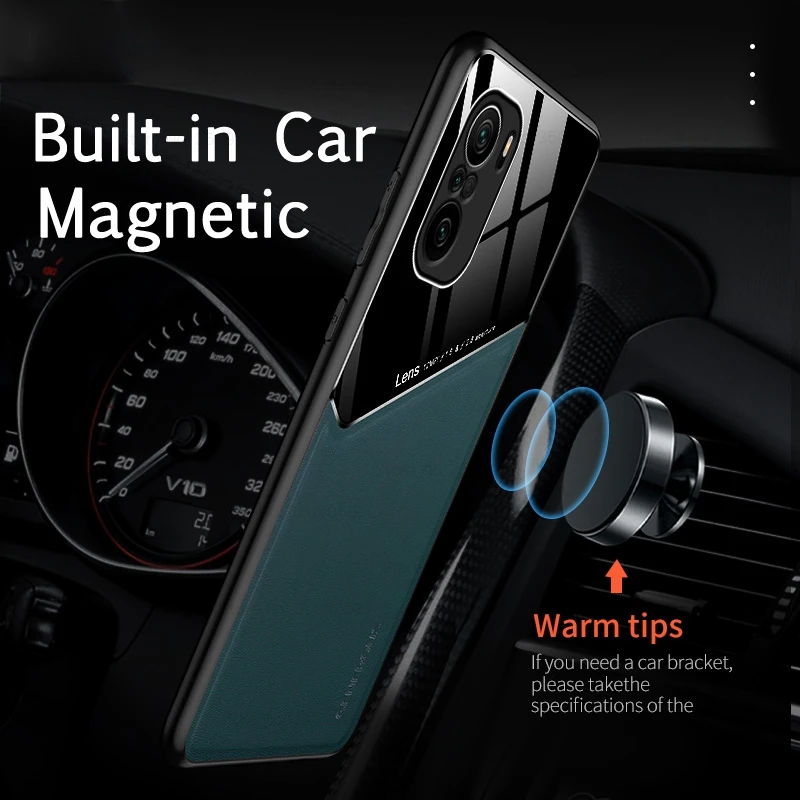 f3poco case leather texure car magnetic holder covers for pocophone little poco f3 f 3 5g pocof3 silicone frame shockproof coque