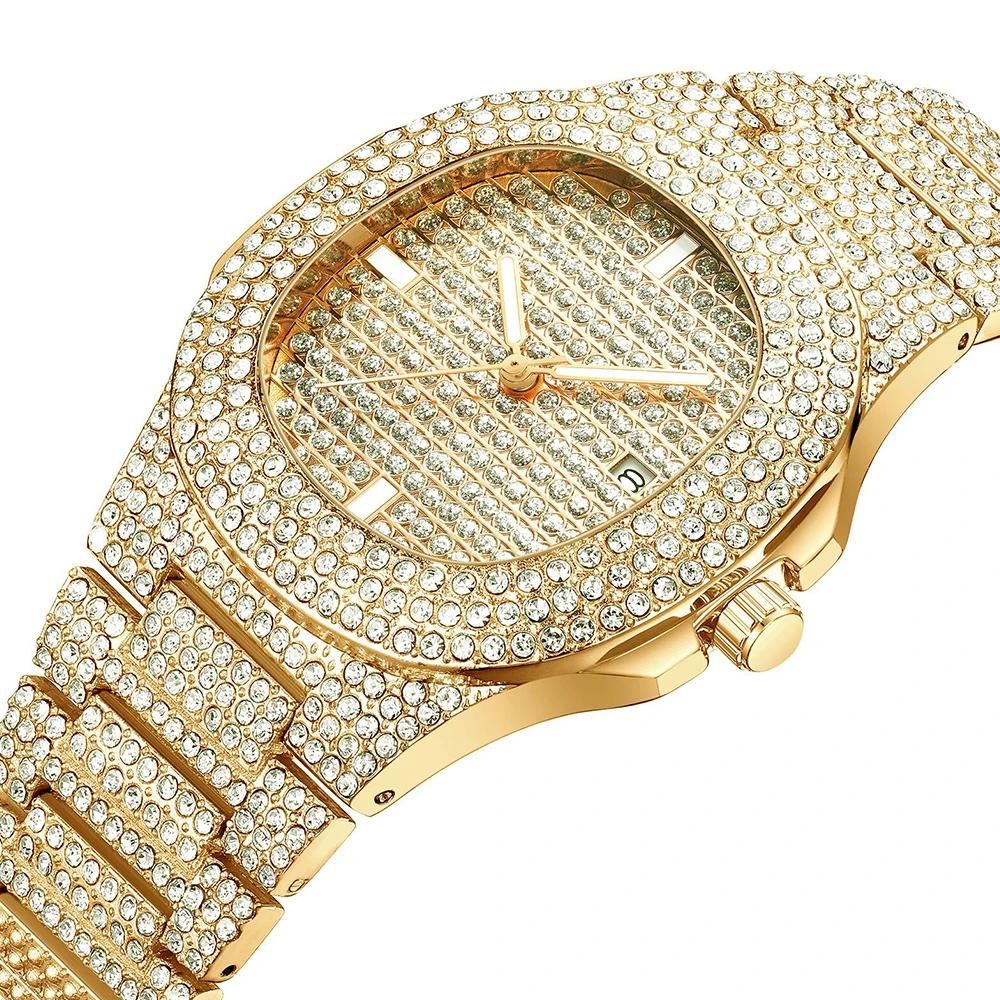 

ARLANCH Reloj Mujer Watch Women Luxury Diamond-Studded Square Calendar Quartz Wristwatches Stylish Water Resistant Crystal Gift