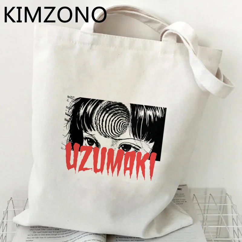 

Сумка для покупок Junji Ito, эко-сумка для продуктов, тканевая сумка
