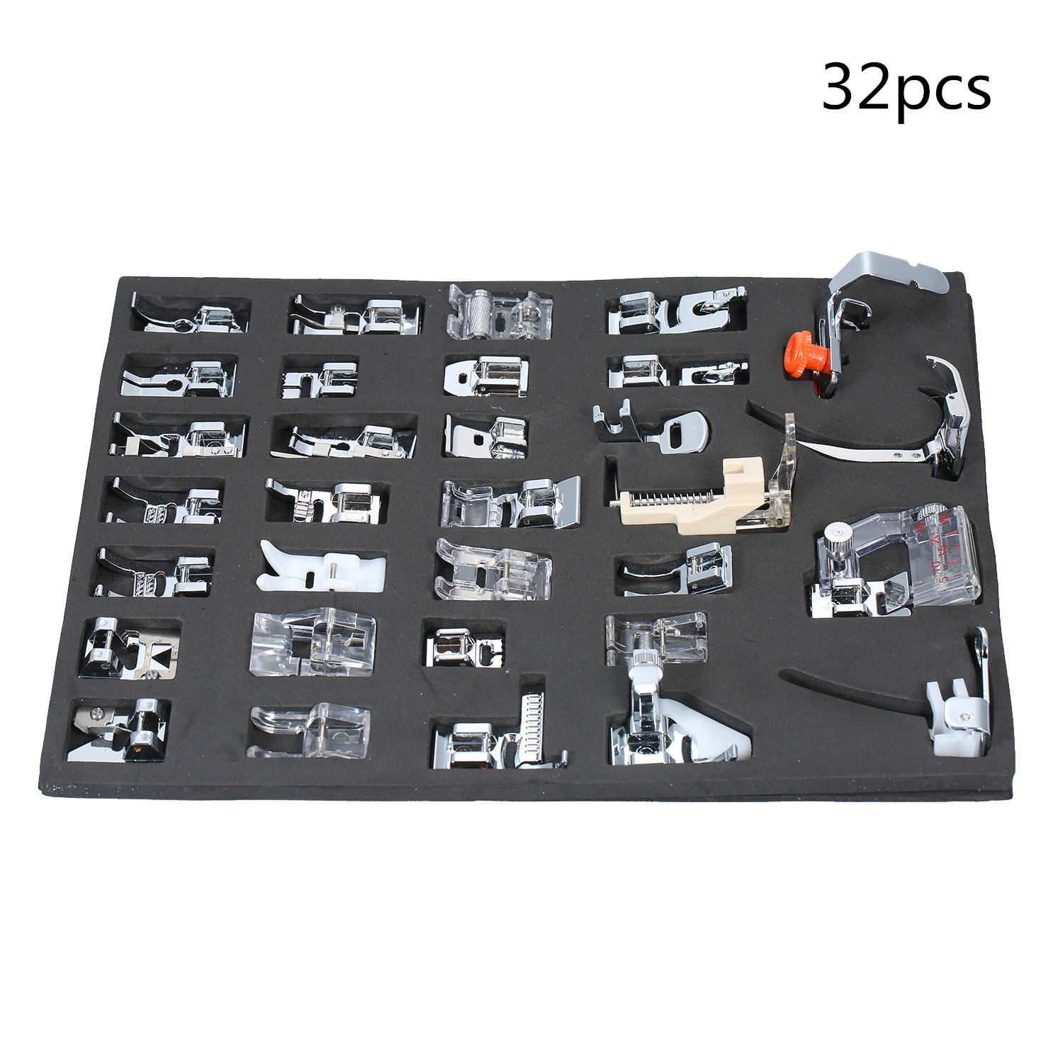 E9678 32pcs 62 шт. мини швейная машина прижимная лапка для Brother Singer Janome прижимная лапка для плетения потайных стежков аксессуары для штопки - Цвет: E9678 32pcs