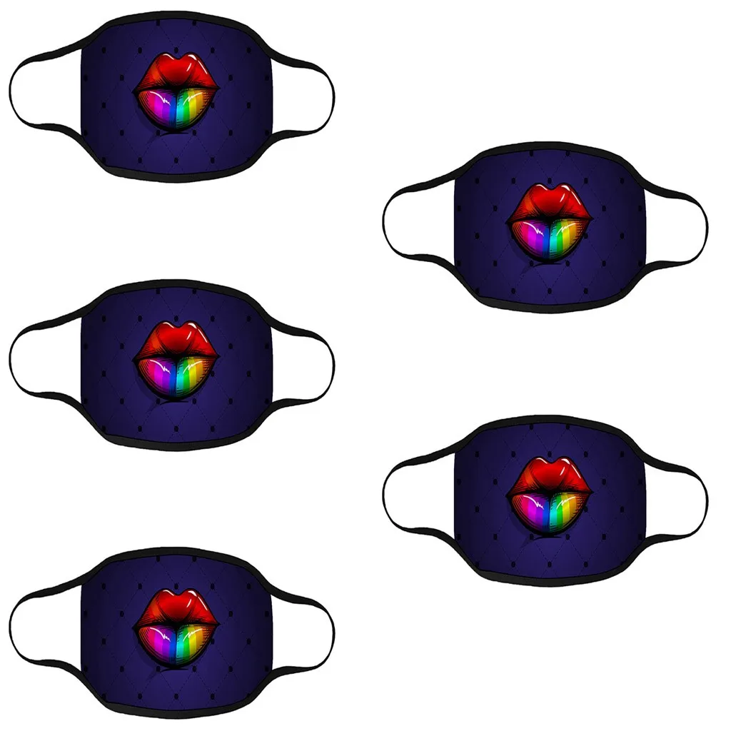

2020 New 5PC Fashionable Halloween Men And Women 3D Printed Washable Breathable Masks masque de protection respiratoire A50