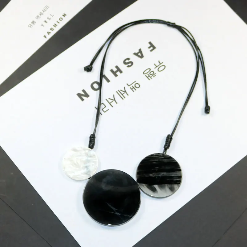 Изящное массивное ожерелье с подвеской из смолы для женщин Готический Бохо