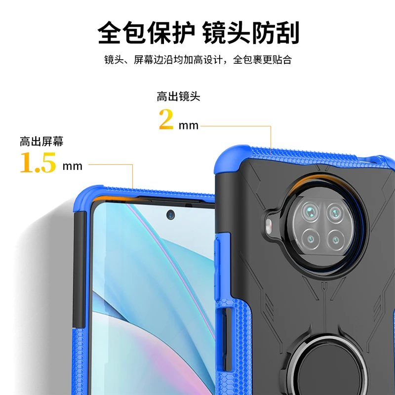 For Xiaomi Mi 10i 5G Case Mi 10i Cover Magnet Ring KickStand Heavy Duty Armor Shockproof Phone Bumper For Xiaomi Mi 10i 5G Case