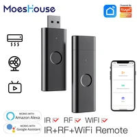 moeshouse tuya smart infrared wifi remote controller wireless usb irrf controller for tv fan smart home automation alexa google