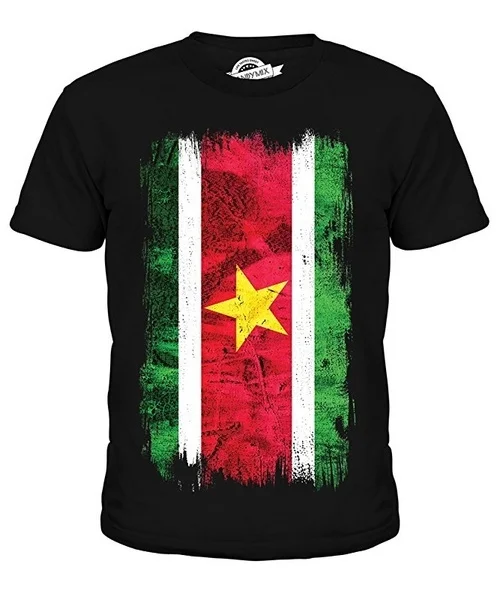 

Suriname Grunge Flag Unisex T Shirt T-Shirt For Mens Womens Short Sleeve T Shirt Summer Cool Graphic tshirt