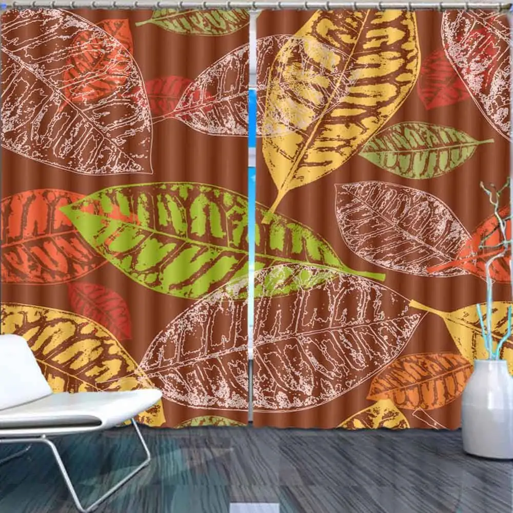 Stylish Simplicity Home Curtains 3D Leaves For Living Room Bedroom Modern Beautiful Gesign 2019 | Дом и сад