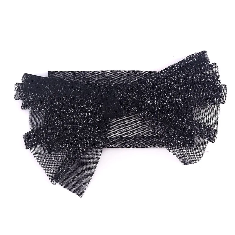 Повязка на голову из мягкой золотой и серебряной пряжи повязка для новорожденных