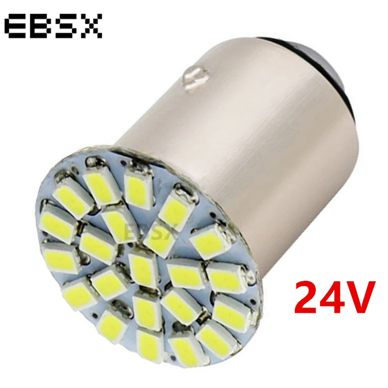 Светодиодные лампы EBSX 24 В постоянного тока 10 шт. 1156 BA15S 1157 BAY15D S25 1206 22 SMD