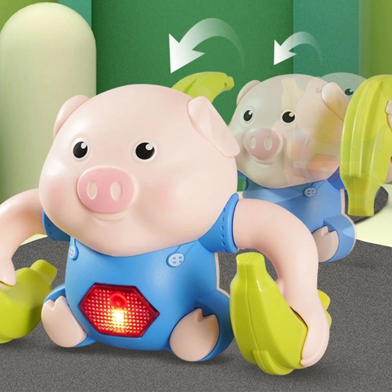 

Electric Recording Rolling Induction Learn to Talk Cute Pig Toy Voice Control Tumbling Crawling Sing Brain Game Flipping GXMB