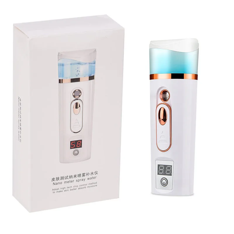 

LED Display Portable Nanos Fog Sprayer Face Body Steam Nebulizer Moisturizing Skin Care Mini Face Spray Beauty Instruments