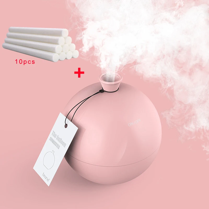 Pink 10 Filter USB Balloon Mini Air Humidifier Aroma Diffuser Water Mist Maker for Home Car Ultrasonic Humidifier Diffusers White Pink Blue - Цвет: Pink 10 Filter