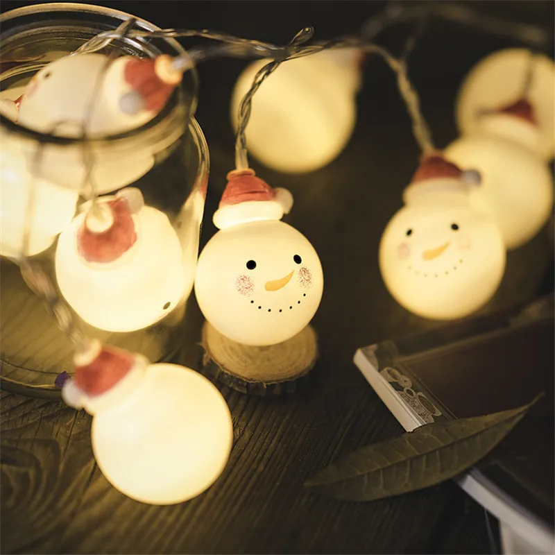 

snowman Fairy Lights String 2m 10 Led Christmas Tree Decoration Ornaments New Year 2022 Natal Christmas Decorations for Home
