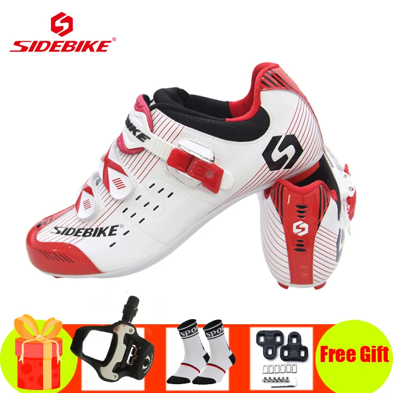 Ботинки для велоспорта SIDEBIKE износостойкие дышащие самоблокирующиеся с педалью