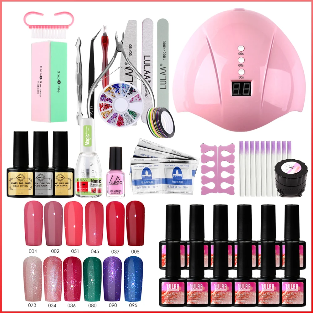 Набор лаков для ногтей 36 Вт УФ лампа сушилка с 18/27/33 шт./набор гель маникюрный