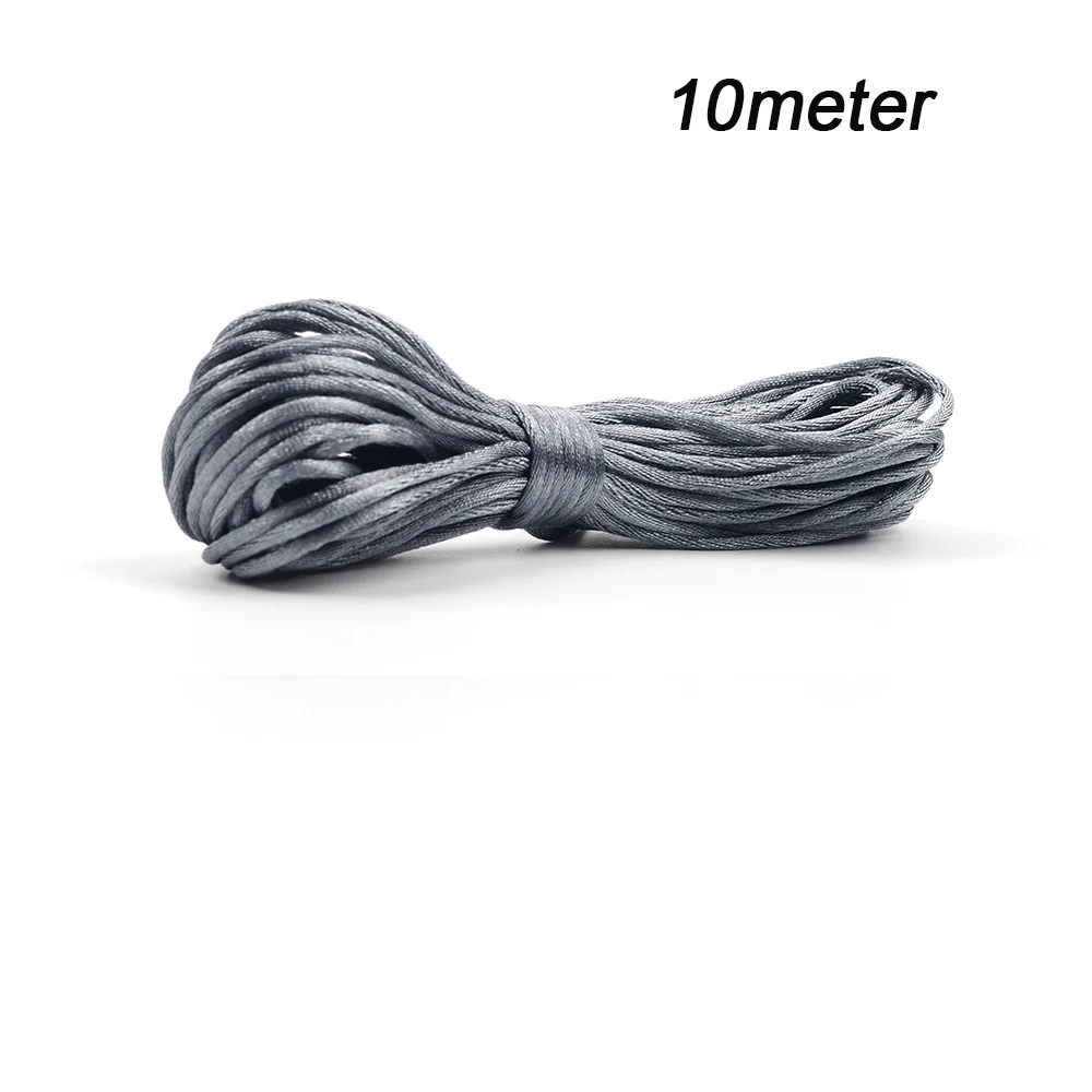10m dimgray cord LOFCA, разноцветный нейлоновый шнур, Прорезыватель для сосок, зажим, аксессуары, сделай сам, для прорезывания зубов, ожерелье, подвеска для изготовления ювелирных изделий - Цвет: 10m dimgray cord