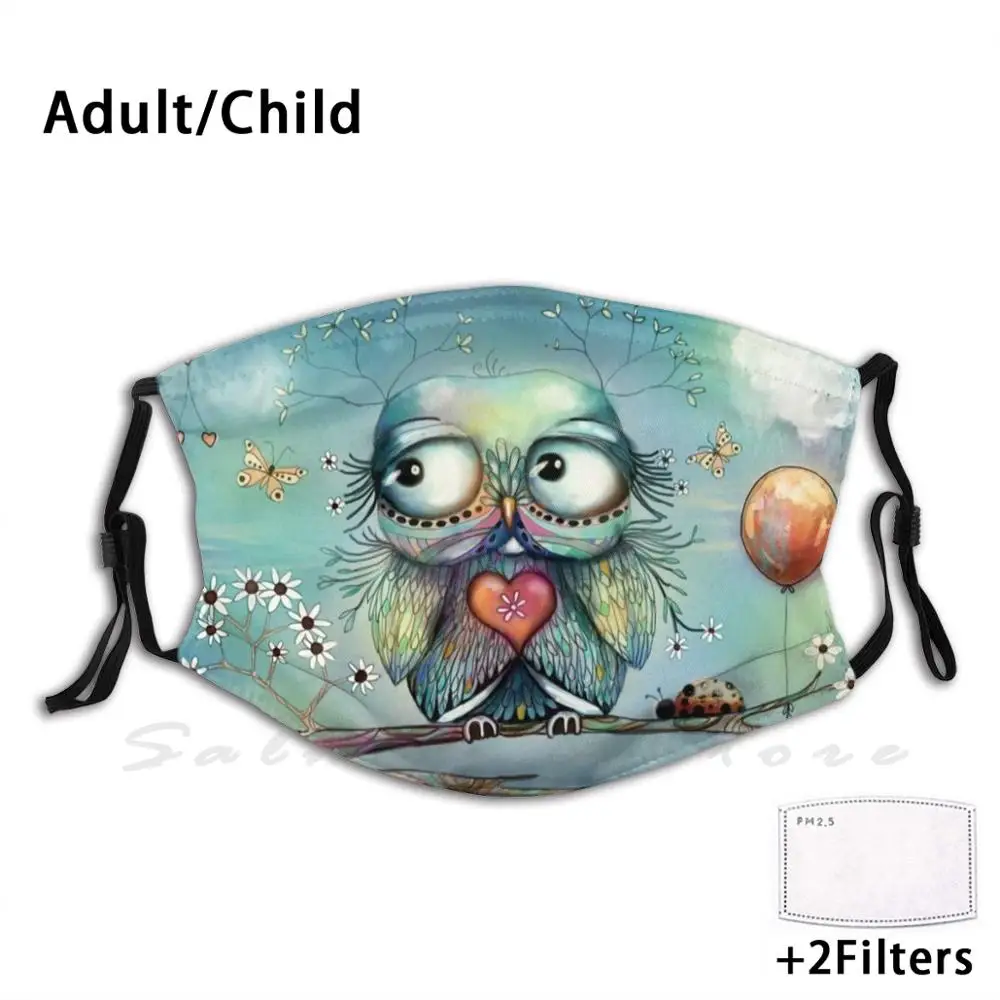 Маска Сова Маленькая деревянная маска для птиц животных Синяя сова лес|Мужские