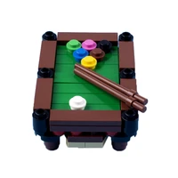moc city furniture model billiard table building block family desktop games children educational kit mini brick compatible toys
