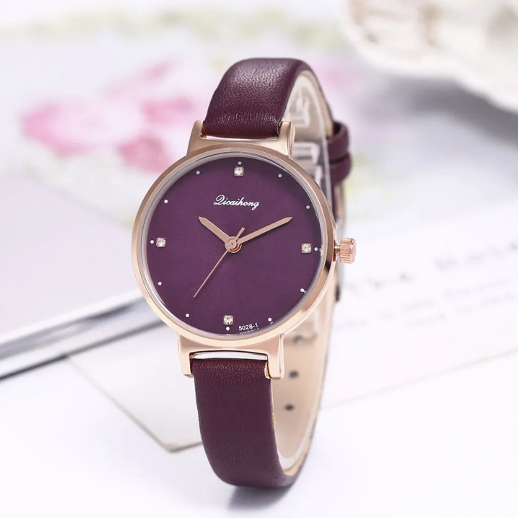 Часы наручные женские со стеклянным ремешком модные простые кварцевые