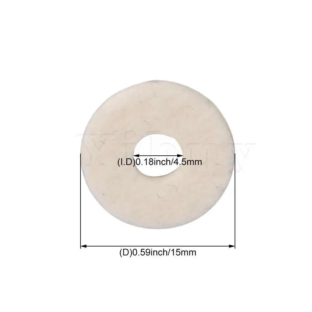 

Yibuy 3Pcs Trumpet Valve Felt Washers Cushion Pads for Cornet 15x5mm White