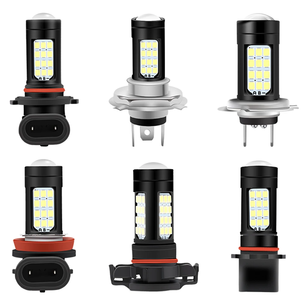 2x H8 H9 Led H4 H7 H11 9005 HB3 9006 HB4 H16 JP Car 2835SMD LED Fog Headlight Bulbs 6000K White Auto Fog Lamp Day Running Light