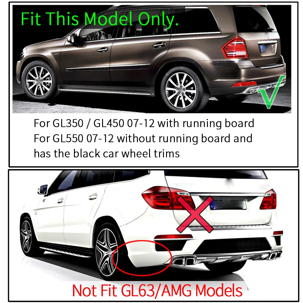 Брызговики для GL Class X164 2007 2008 2009 2010 2011 2012 GL450 GL350 крыло брызговиков класс