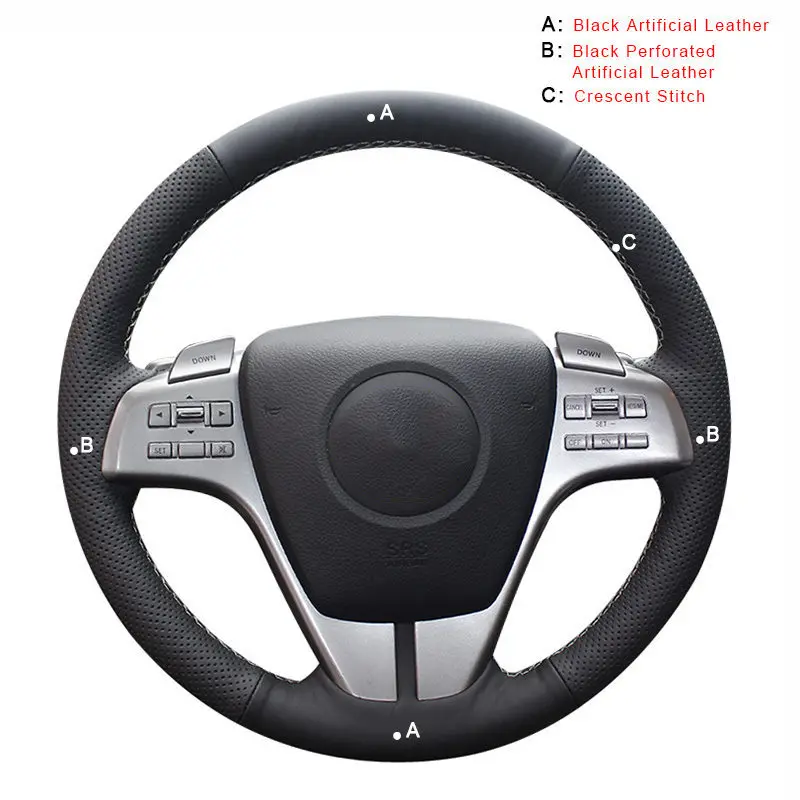 Artificial Leather Авто оплетка на руле Крышка для Mazda 6(GH) 2009 2007-2012 ручной сшитые автомобильные чехлы интерьер автомобильные аксессуары-Стайлинг - Название цвета: Artificial Leather