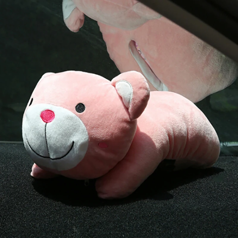 Мультяшные плюшевые животные подлокотник автомобильный тканевый ящик