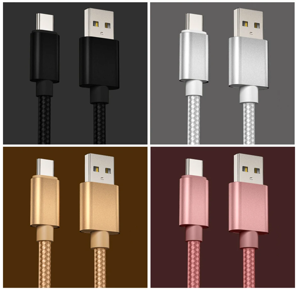 1 м 2 м 3 м usb type-C Дата-кабель для быстрой передачи данных зарядки передачи данных для huawei P10/P20/P30 Xiaomi Honor мобильные телефоны нейлоновые цифровые кабели
