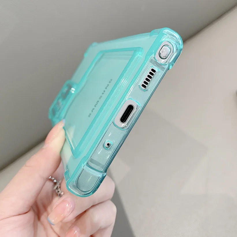 Wallet Card Holder Silicone Case For Samsung Galaxy A32 A52 A72 A42 A12 A22 S20 S21 FE S10 PIus Note 20 Ultra 10 Pro Soft Cover