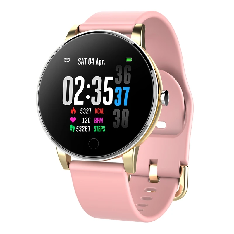 pink Geekbes WR14 Смарт-часы 1," ips цветной экран Smartwatch металлический корпус IP67 умный Браслет монитор сердечного ритма во время сна мульти-спорт - Цвет: pink