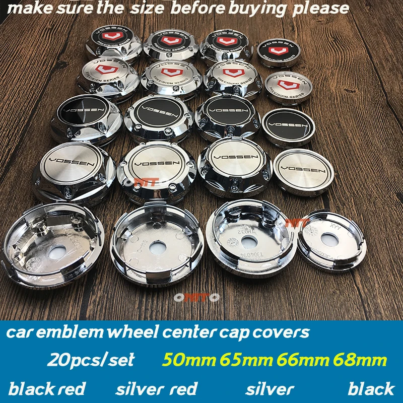 

Universal car accessorie 20pc/set 50mm 65mm 66mm 68mm Wheel Center cap wheel hub cap dust-proof badge covers for VOSSEN series