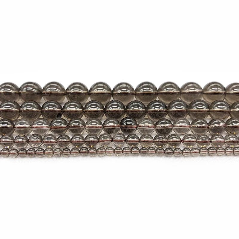 Рисунок 2 - Круглые Бусины Из дымчатого кварца 4