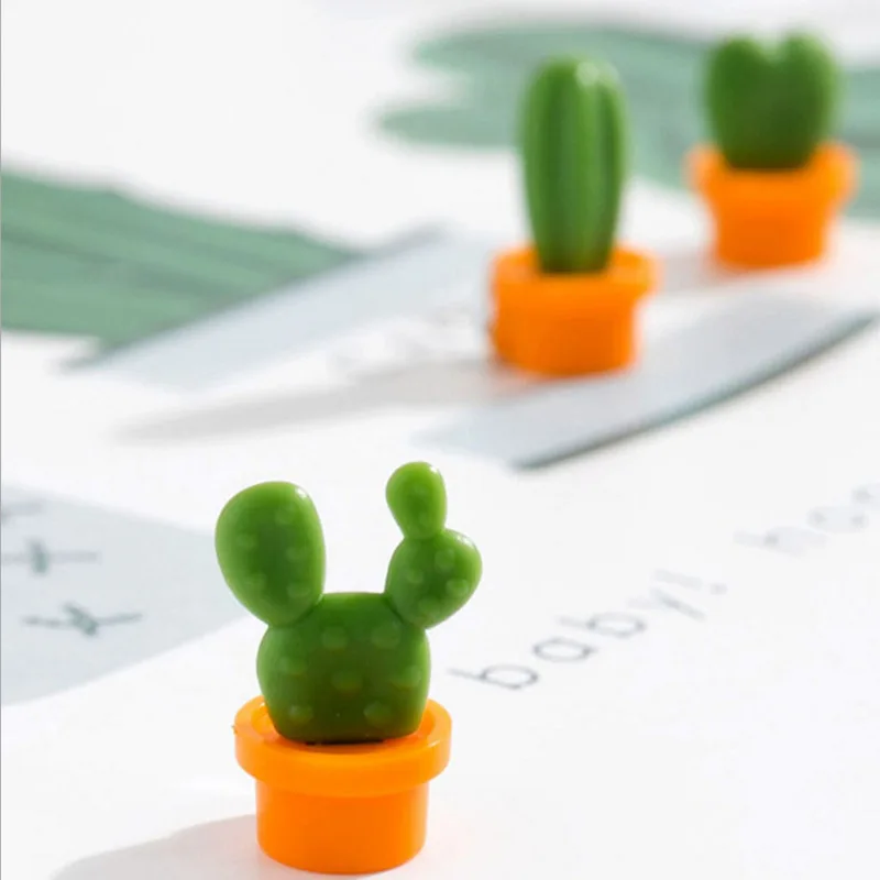 6 шт./компл. магниты на холодильник милое растение суккулент магнит кнопка кактус
