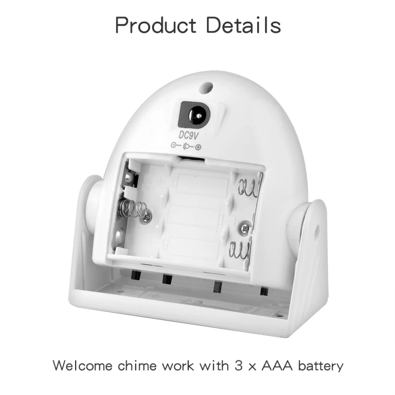 

Wireless Infrared Motion Door Bell Welcome Chime Sensor Alarm Doorbell Wireless Visitor Customer Ding-dong Door Chime For Store