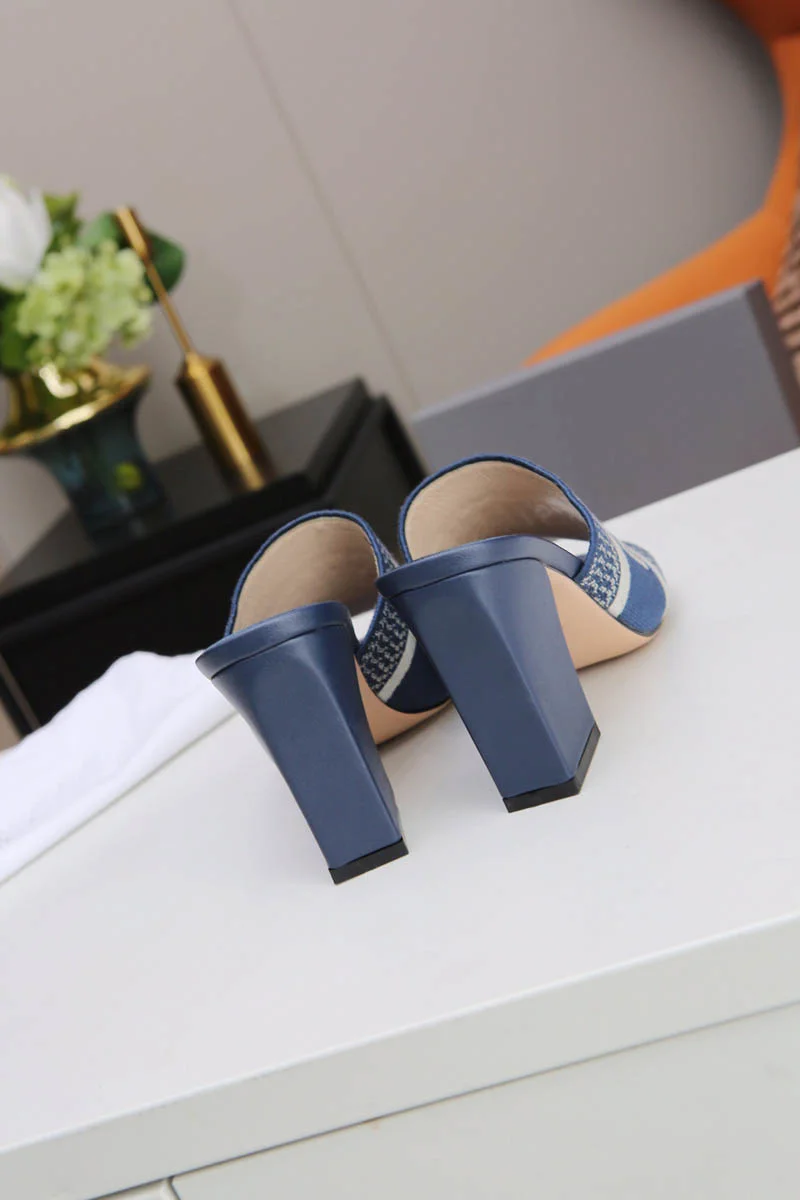 

Luxury Ladies Sandals Multiple Designs Size 35--42 D brand Slippers Women's Slides Women 8.5CM High Heels Shoes Flip Flops Mules