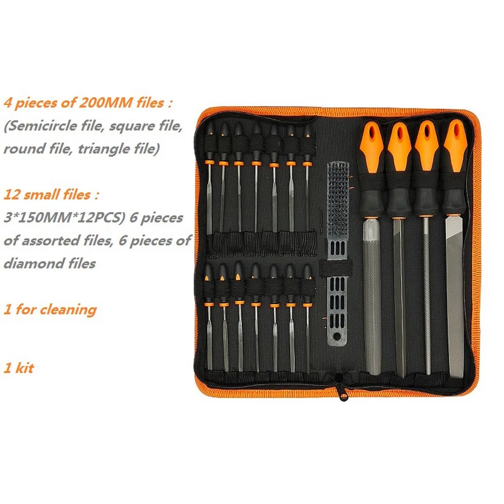 17 шт. файл набор игл Комбинации металлический Сталь FileRound круглый треугольные
