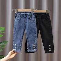 0 6y girls pants new childrens jeans straight pants baby casual sports pants trousers spring and autumn clothes