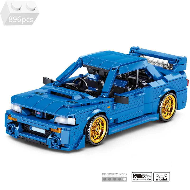 

2021 NEW High-tech Supercar 22B Sti Version Building Blocks Kit Bricks Speed Racing Car Classic Model Creative Toys For Kids