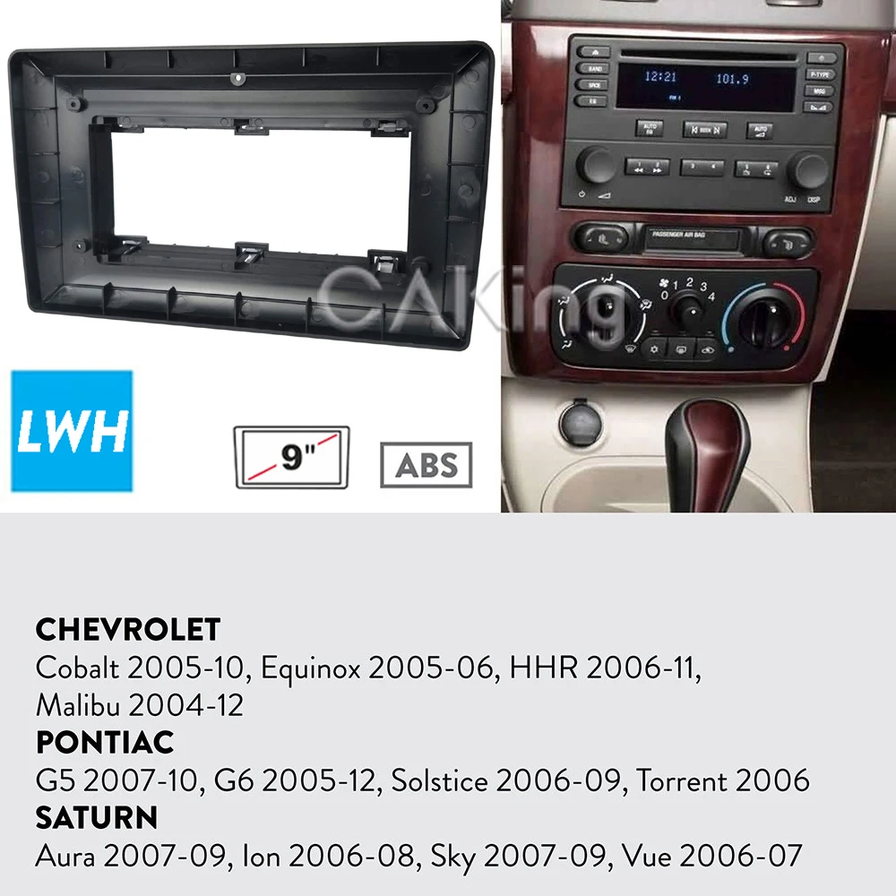 10 1 дюймовая Автомобильная радиопанель Fascia Для CHEVROLET Cobalt Equinox HHR Malibu Dash Kit Facia Bezel