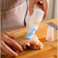 multifunctional kitchen tool portable silicone oil bottle with barbecue oil brush pastry liquid oil 1 barbecue cooking accessory