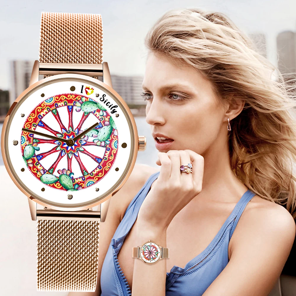 

BOYADKA New Women Watches Fashion Diamond Ladies Wristwatches Stainless Steel gold Mesh Strap Female Quartz Watch