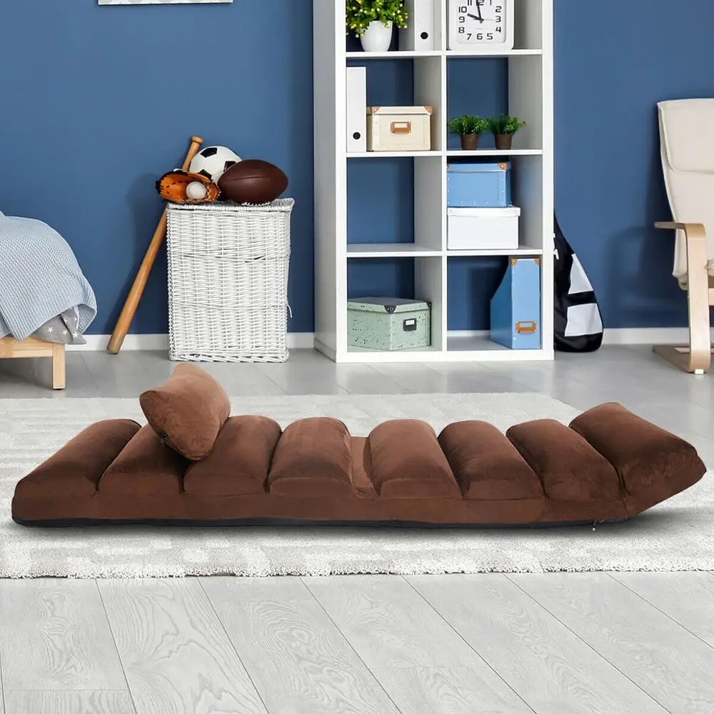 Складной диван-стул Giantex HW64565CF стильный диван-кровать шезлонг подушка кофе Новая
