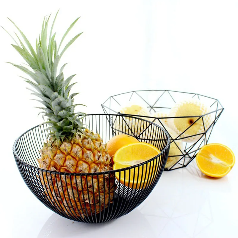 

Простой европейский стиль корзина для фруктов для гостиной кованый железный поднос для фруктов креативный Домашний Органайзер для хранени...